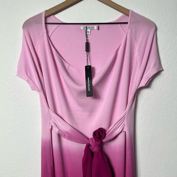 PEPPE PELUSO SMALL PINK OMBRE WOMEN DRESS BRAND NEW - Picture 5 of 5